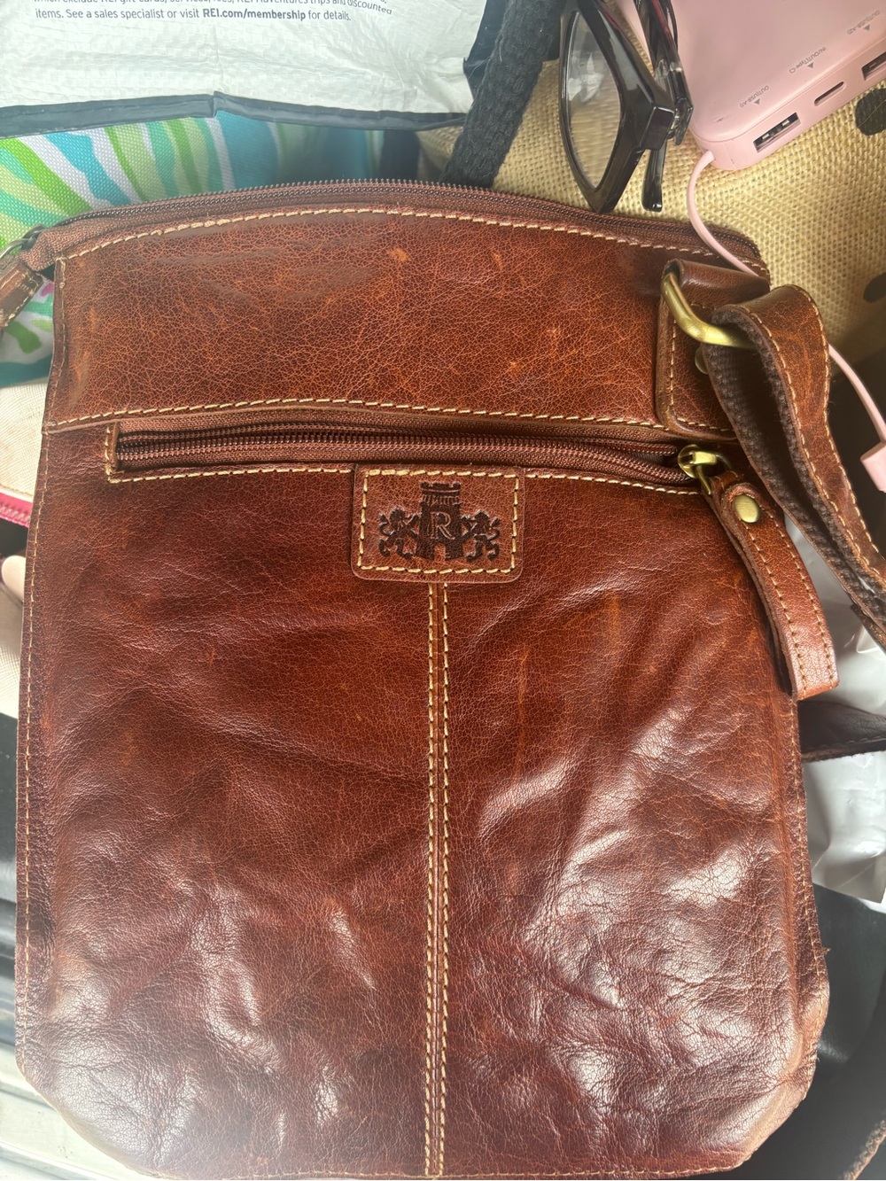 Rowallan of Scotland Leather Womens Cross Body Bag -